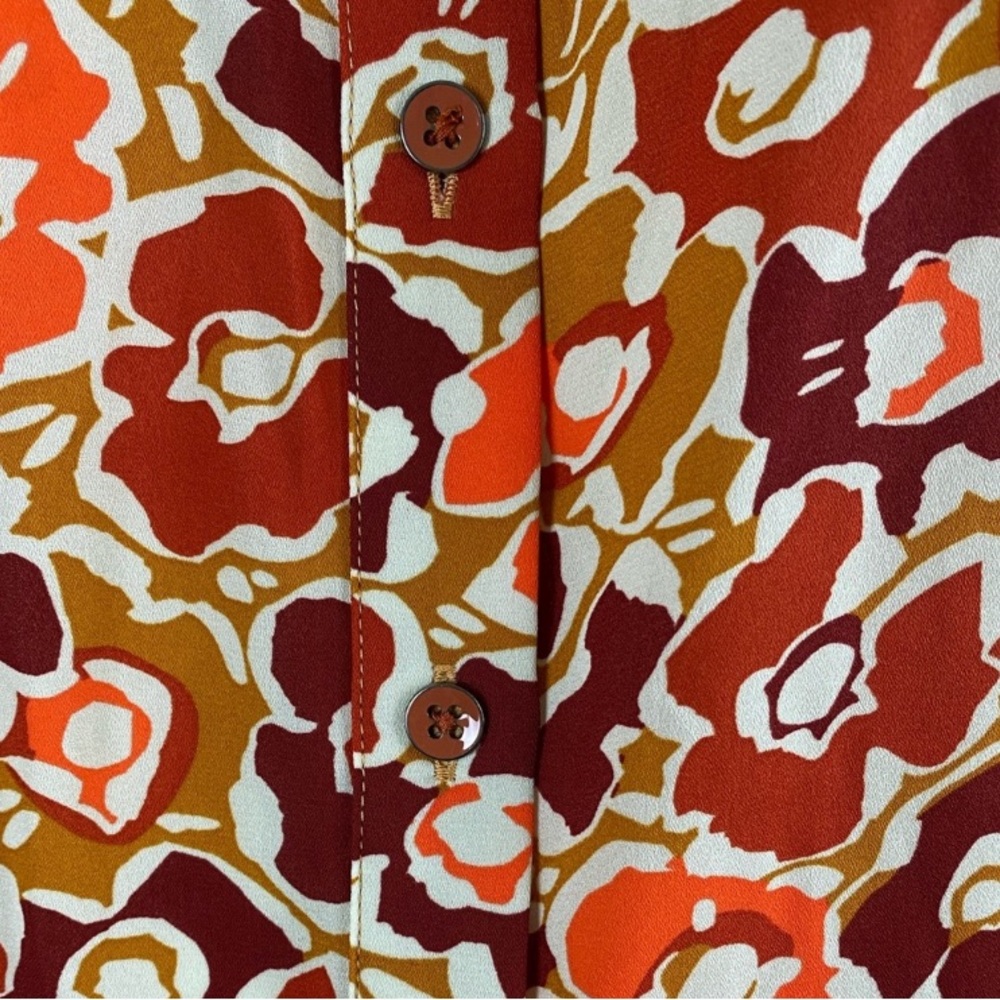 CAbi 4238 Daydream A-Line Dress Orange
Yellow Print Bishop Sleeves Button Large - Picture 14 of 16
